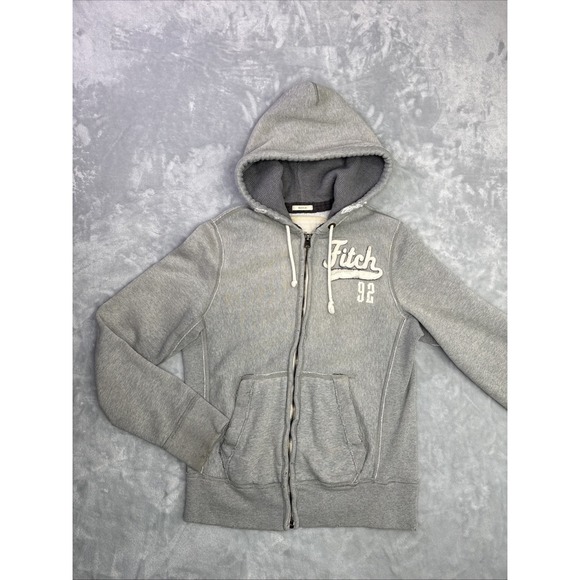 Abercrombie & Fitch Other - Abercrombie & Fitch Muscle Hoodie Sz L Vintage Y2K Heavyweight Distressed Zip Up